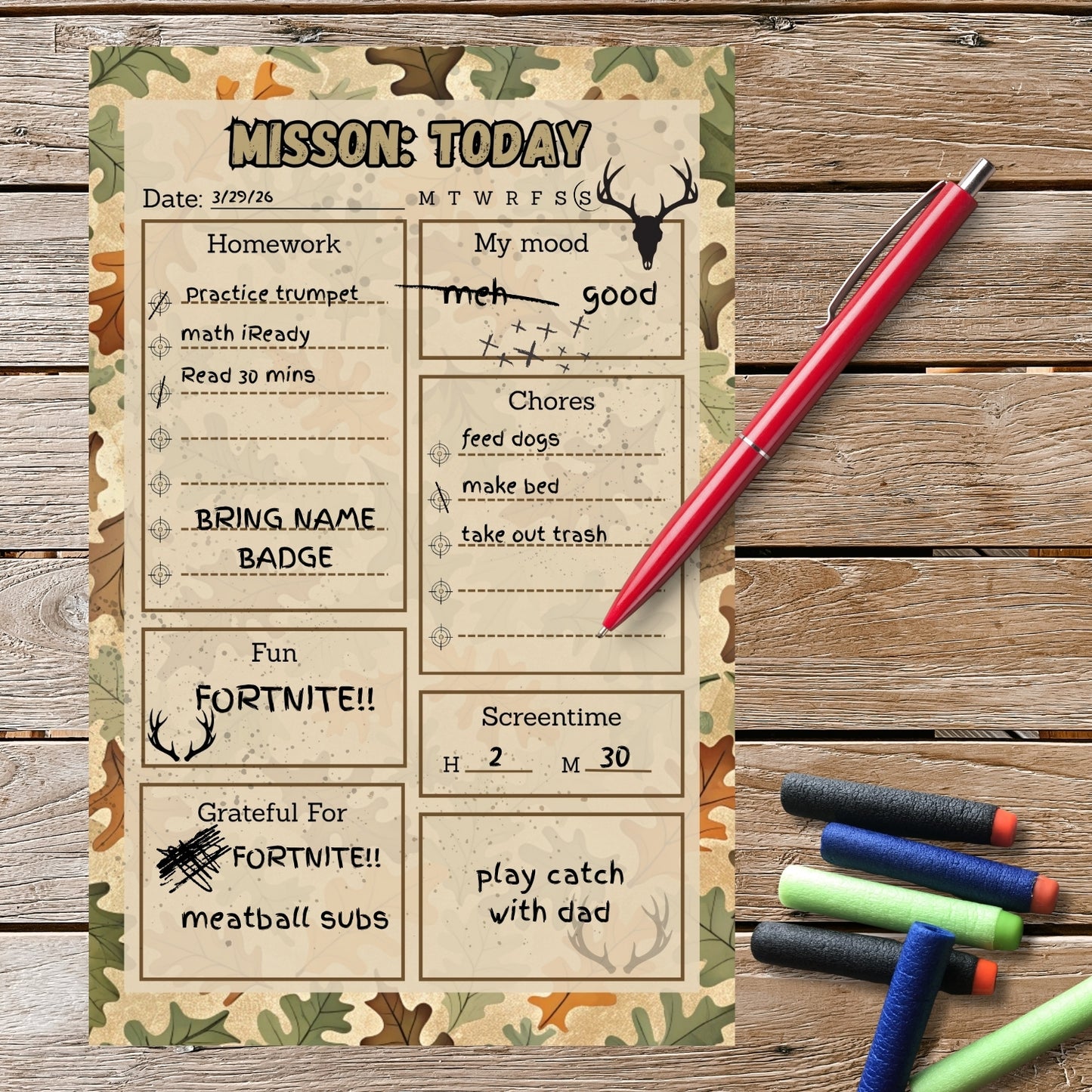 Kids Planner • Camo