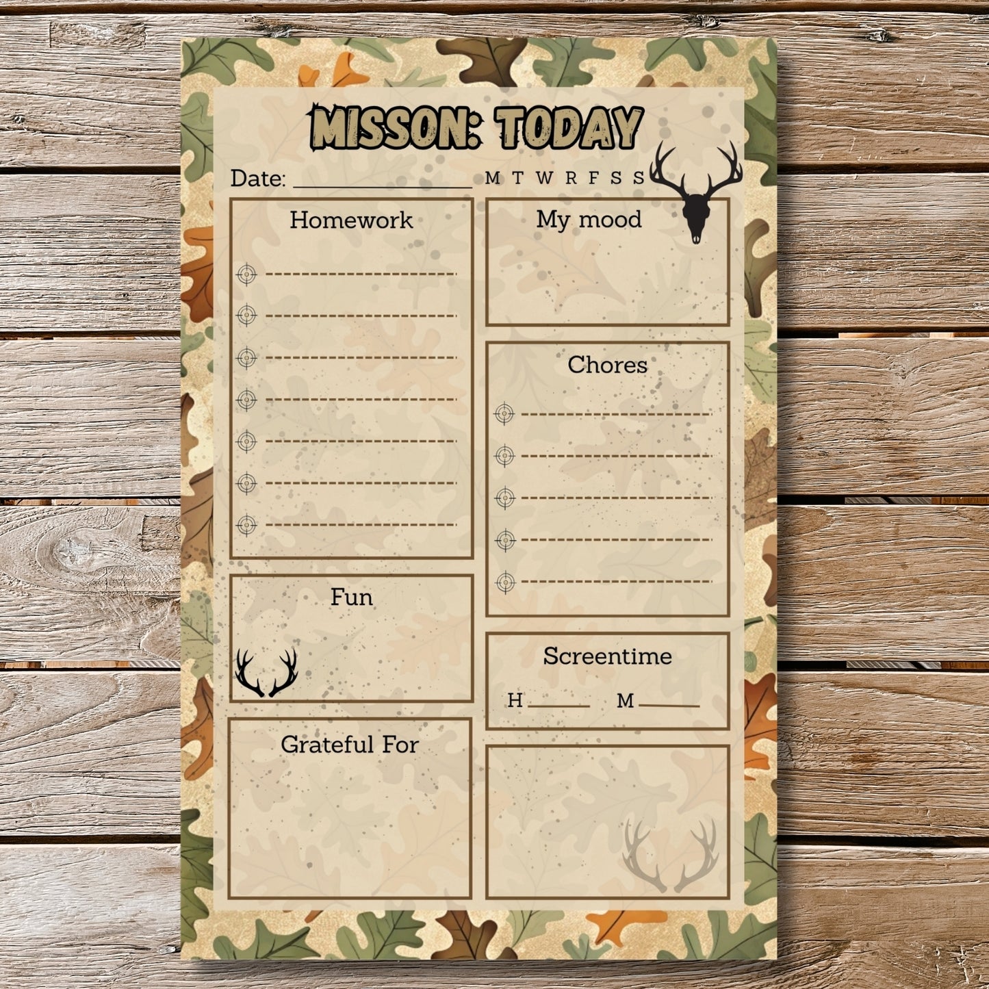 Kids Planner • Camo