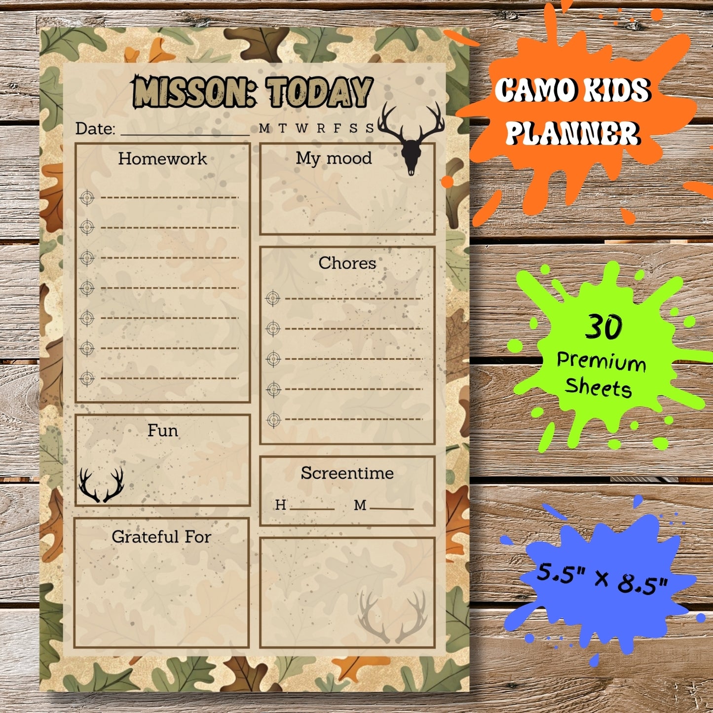 Kids Planner • Camo